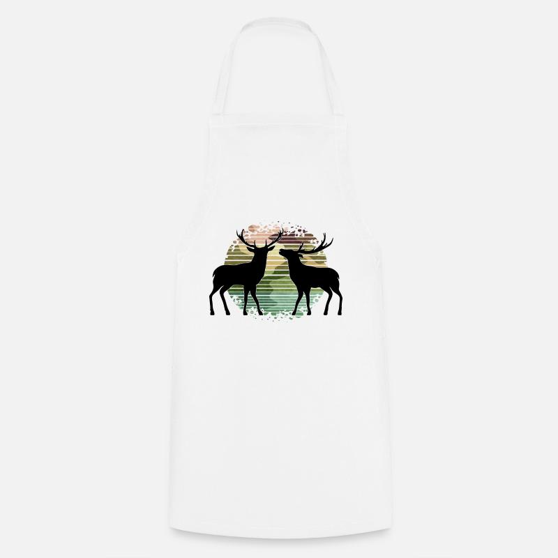 Cerf - Tablier de cuisine - blanc