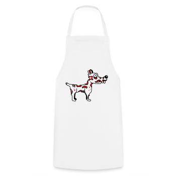 Dog Zombie Undead Halloween Horror Corpse Creepy - Cooking Apron - white - Front - AI Model Male 185 dark (185cm)