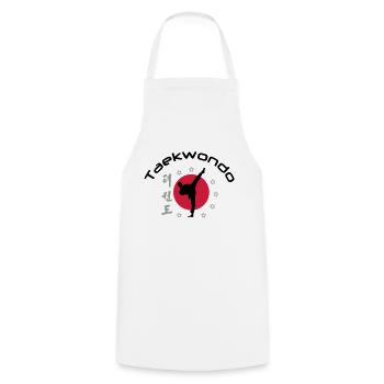 taekwondo_3 - Kochschürze - Weiß - Vorne - AI Model Male 185 dark (185cm)