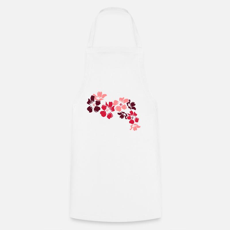 flowers - Cooking Apron - white
