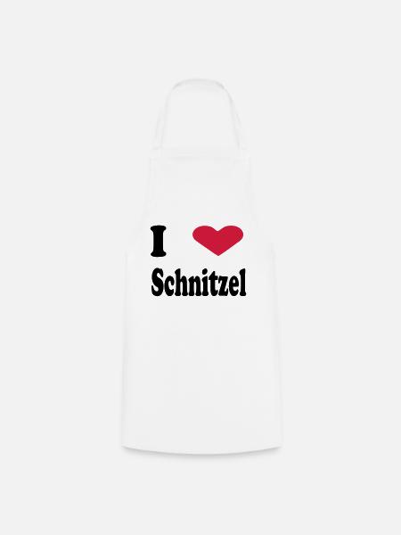 i heart schnitzel - Kochschürze - Weiß