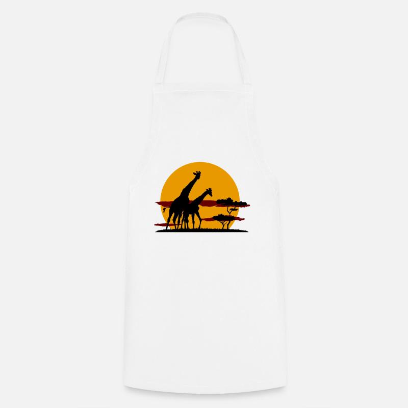 girafes - Tablier de cuisine - blanc