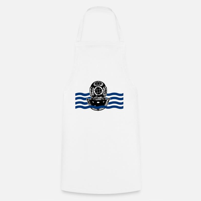 Scaphandrier 4 - Tablier de cuisine - blanc