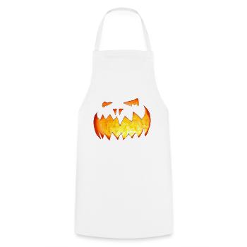 Halloween Pumpkin - Cooking Apron - white - Front - AI Model Male 185 dark (185cm)