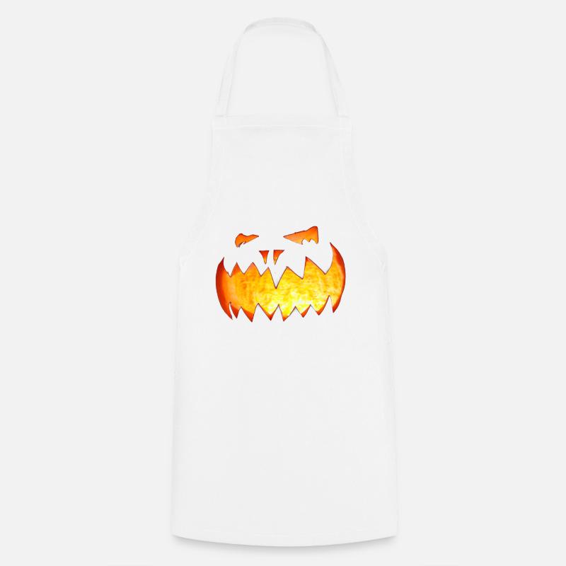 Halloween Pumpkin - Cooking Apron - white