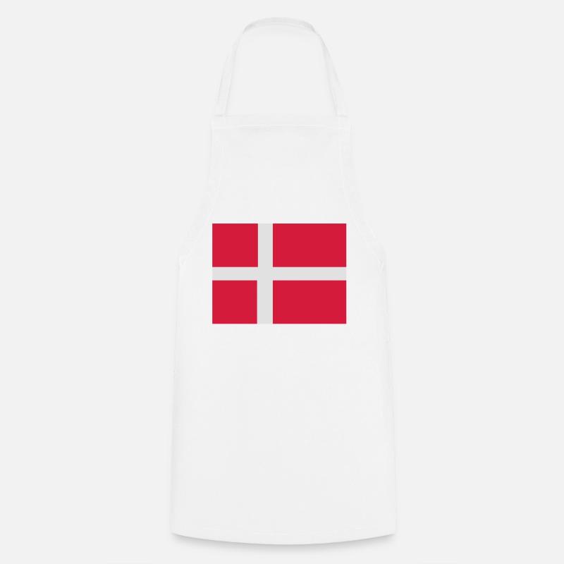 flag_denmark - Cooking Apron - white
