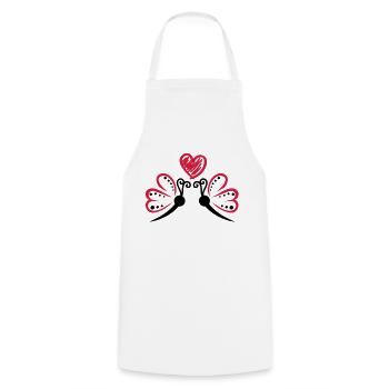 butterflys_in_love__f2 - Tablier de cuisine - blanc - Devant - AI Model Male 185 dark (185cm)
