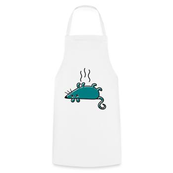 Une souris morte - Tablier de cuisine - blanc - Devant - AI Model Male 185 dark (185cm)