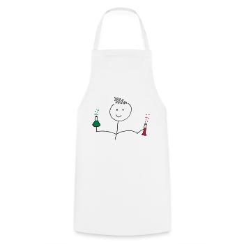 chemistry - Cooking Apron - white - Front - AI Model Male 185 dark (185cm)