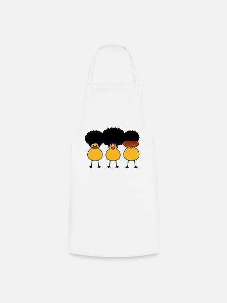 Funky Chicks - Cooking Apron - white