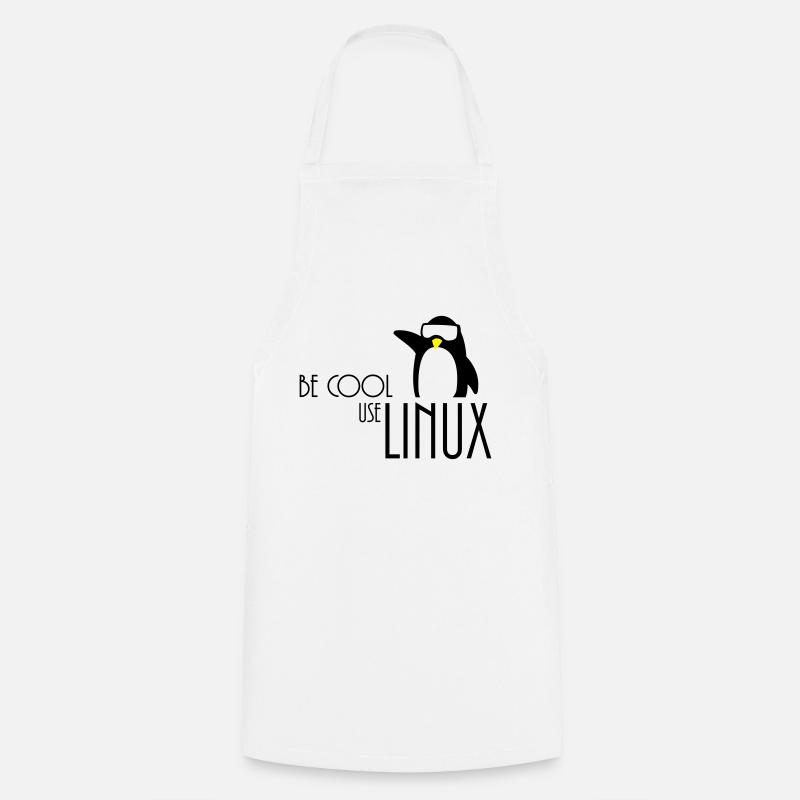 be cool use linux - Kochschürze - Weiß