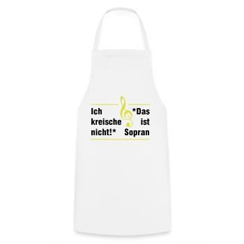 Soprano - Cooking Apron - white - Front - AI Model Male 185 dark (185cm)