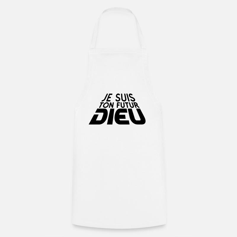 Futur Dieu 3D (1c) - Tablier de cuisine - blanc