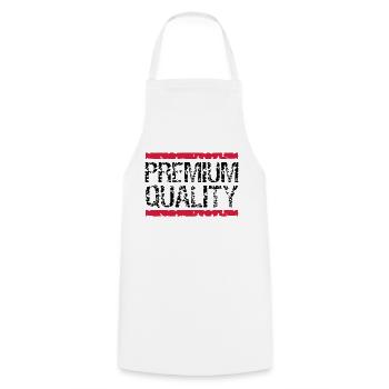 Cool Premium-Quality Logo-Design - Cooking Apron - white - Front - AI Model Male 185 dark (185cm)