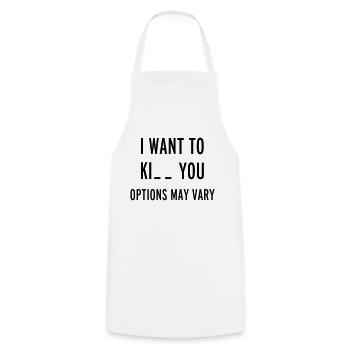 Funny - Cooking Apron - white - Front - AI Model Male 185 dark (185cm)