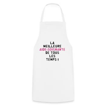 Aide Soignante / Aide Soignant / Hôpital / Médecin - Tablier de cuisine - blanc - Devant - AI Model Male 185 dark (185cm)
