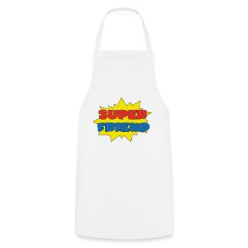 Super friend - Tablier de cuisine - blanc - Devant - AI Model Male 185 dark (185cm)