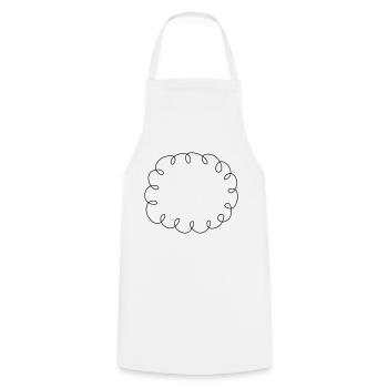 Squiggle speech bubble - Cooking Apron - white - Front - AI Model Male 185 dark (185cm)