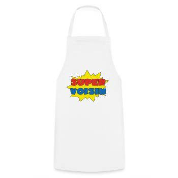 Super voisin - Tablier de cuisine - blanc - Devant - AI Model Male 185 dark (185cm)