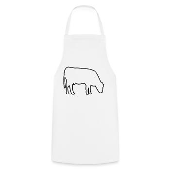 vache - Tablier de cuisine - blanc - Devant - AI Model Male 185 dark (185cm)