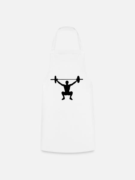 Lifting Weights - Kochschürze - Weiß