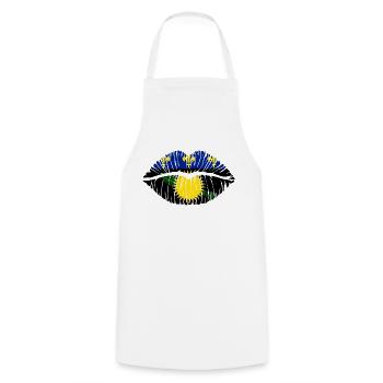 Kiss Guadeloupe - Tablier de cuisine - blanc - Devant - AI Model Male 185 dark (185cm)