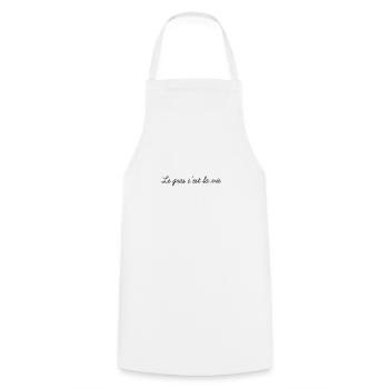 le gras c est la vie - Tablier de cuisine - blanc - Devant - AI Model Male 185 dark (185cm)