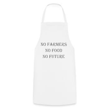 No Farmers No Food No Future - Cooking Apron - white - Front - AI Model Male 185 dark (185cm)