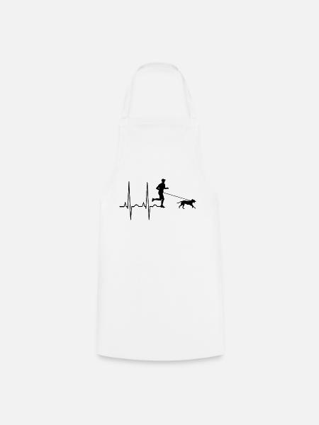 Canicross Männer Hundesport Joggen Geschenk Idee - Kochschürze - Weiß