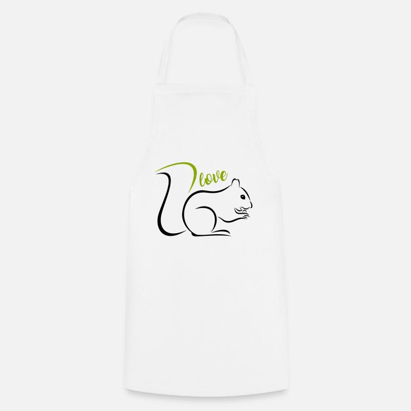 Écureuils - Tablier de cuisine - blanc