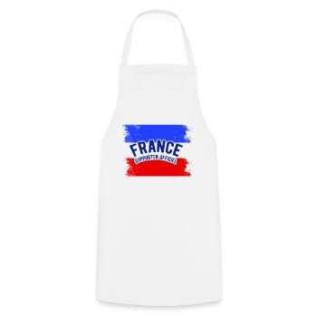 Supporter de France - Kochschürze - Weiß - Vorne - AI Model Male 185 dark (185cm)