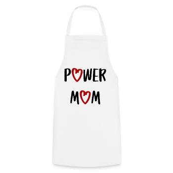 power maman maman maman maman enfants parents police - Tablier de cuisine - blanc - Devant - AI Model Male 185 dark (185cm)