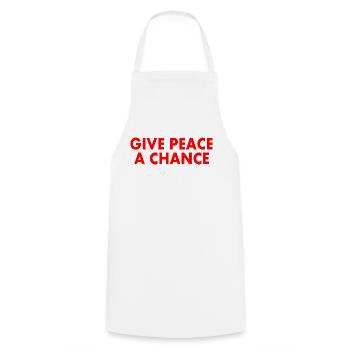 Give peace a chance - Tablier de cuisine - blanc - Devant - AI Model Male 185 dark (185cm)