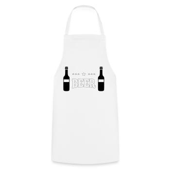 Bière - Tablier de cuisine - blanc - Devant - AI Model Male 185 dark (185cm)