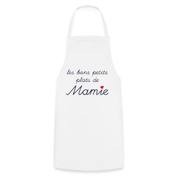 Tablier les bons petits plats de mamie - Tablier de cuisine - blanc - Devant - AI Model Male 185 dark (185cm)