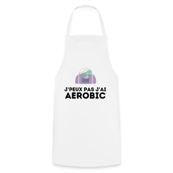 j'peux pas j'ai aerobic tshirt pull humour - Tablier de cuisine - blanc - Devant - AI Model Male 185 dark (185cm)