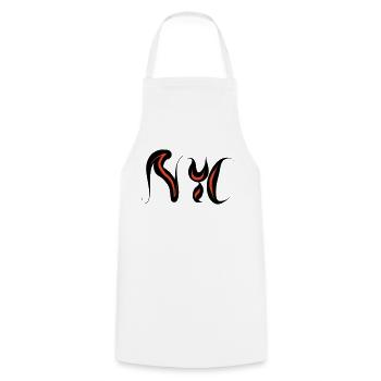 NYC Logo - Kochschürze - Weiß - Vorne - AI Model Male 185 dark (185cm)