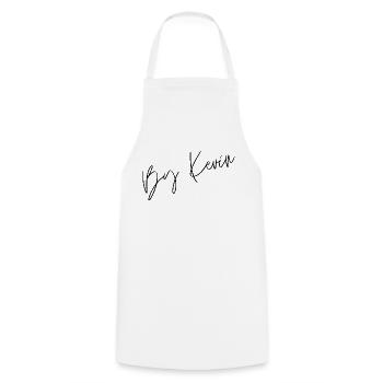 By Kevin Noir - Tablier de cuisine - blanc - Devant - AI Model Male 185 dark (185cm)