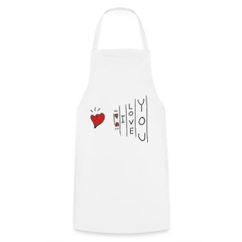 Libeb&herz - Tablier de cuisine - blanc - Devant - AI Model Male 185 dark (185cm)