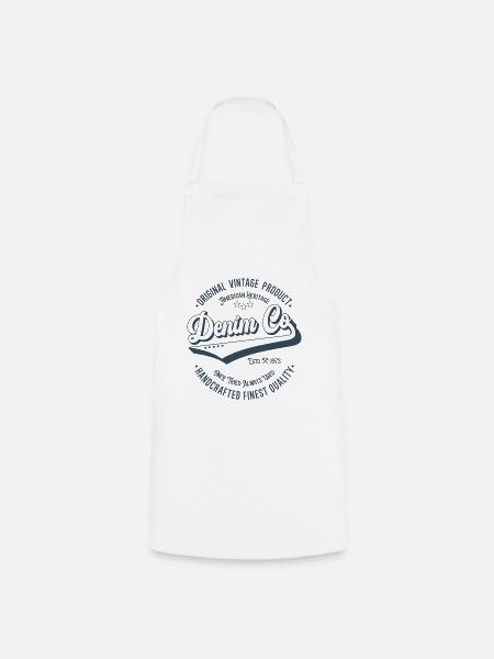 Denim Co. Original Vintage Produkt handgefertigt - Kochschürze - Weiß