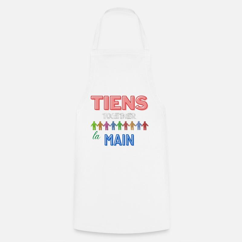 Tiens ensemble la main - Tablier de cuisine - blanc