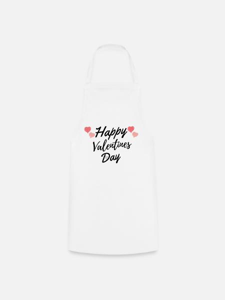 Happy Valentines Day - Kochschürze - Weiß