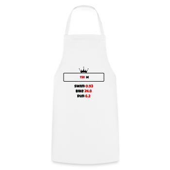 T shirt triathlon Distance M - Tablier de cuisine - blanc - Devant - AI Model Male 185 dark (185cm)