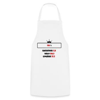 T shirt triathlon Distance L - Tablier de cuisine - blanc - Devant - AI Model Male 185 dark (185cm)