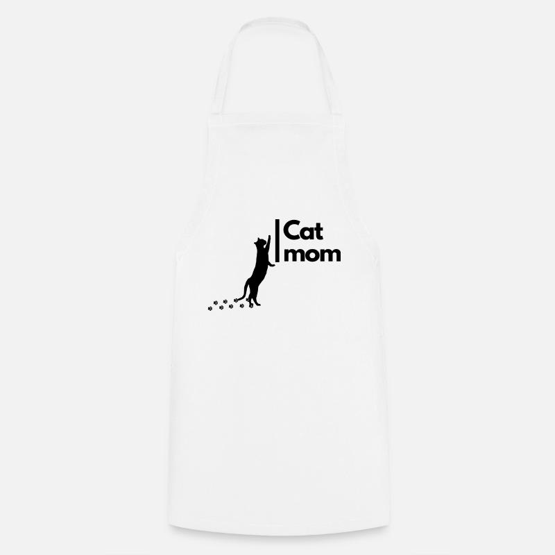 CAT mom cut - Kochschürze - Weiß