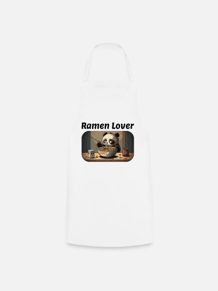 Panda Ramen/Ramen Liebhaber - Kochschürze - Weiß