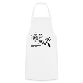 BEACH ! SUN OF A BEACH !(plage, été, vacances)flex - Tablier de cuisine - blanc - Devant - AI Model Male 185 dark (185cm)