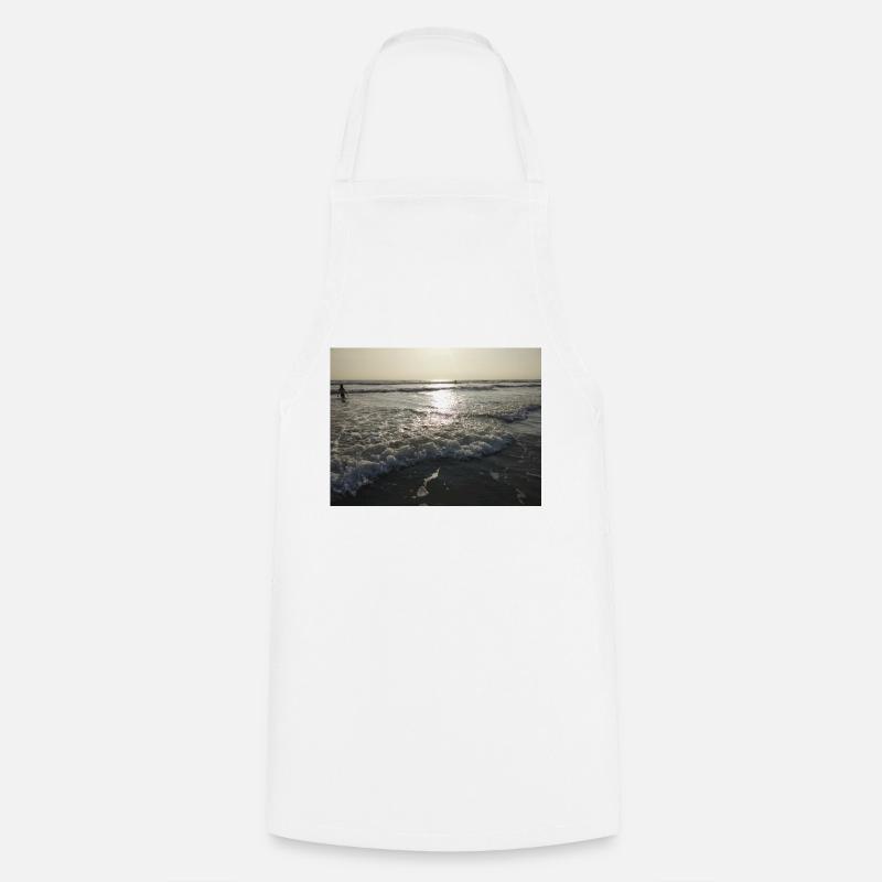 Sea, beach, wave, surf - Cooking Apron - white