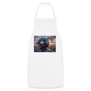 Synthesis of the future of technology - Cooking Apron - white - Front - AI Model Male 185 dark (185cm)