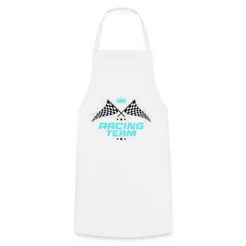 Racing Team - Cooking Apron - white - Front - AI Model Male 185 dark (185cm)